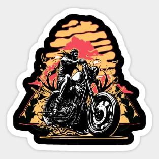 It's Time To Wake Up And Live  Motivational Inspirational Motorcycle Quotes Sticker